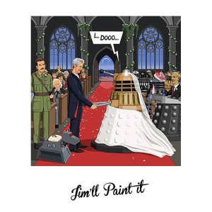 JIM076 Greeting Card - Dr Who Marries a Dalek